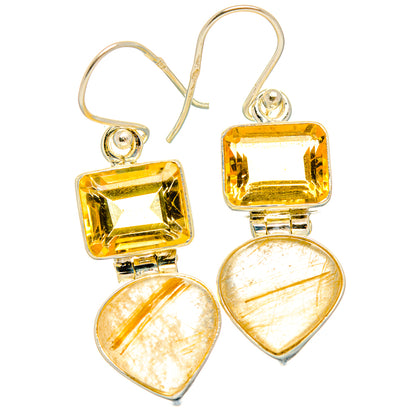 Rutilated Quartz Earrings handcrafted by Ana Silver Co - EARR426791 - Photo 2