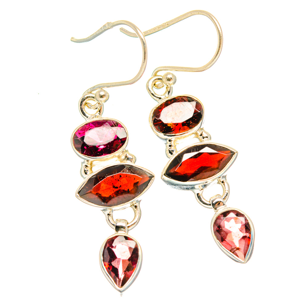Garnet Earrings handcrafted by Ana Silver Co - EARR426795 - Photo 2