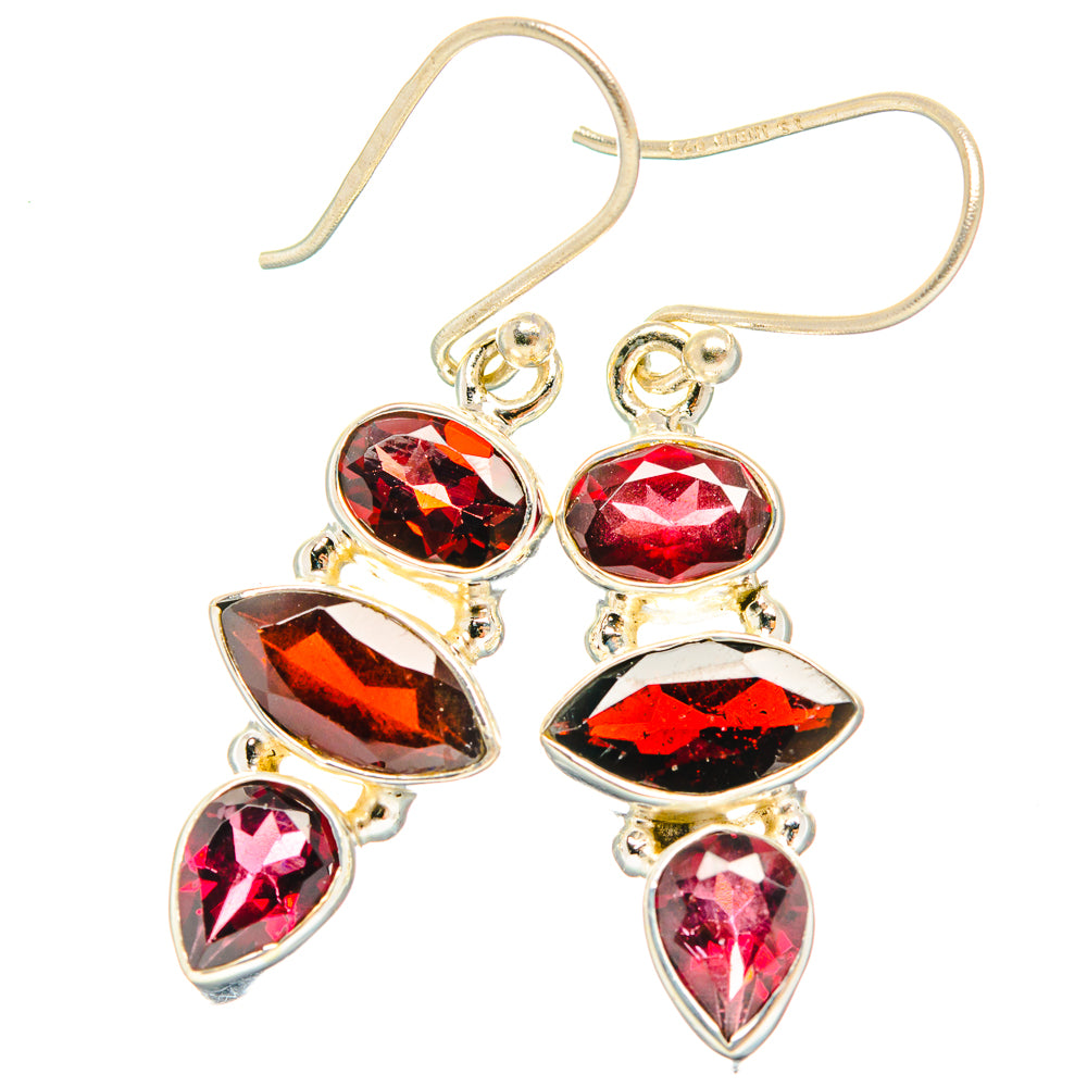 Garnet Earrings handcrafted by Ana Silver Co - EARR426797 - Photo 2