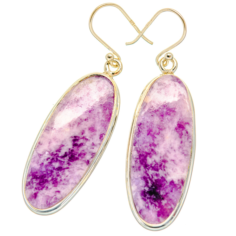 Lepidolite Earrings handcrafted by Ana Silver Co - EARR426800 - Photo 2