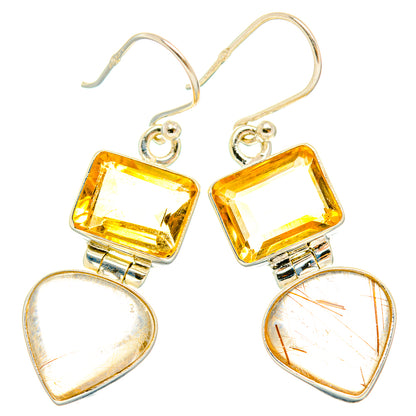 Rutilated Quartz Earrings handcrafted by Ana Silver Co - EARR426812 - Photo 2