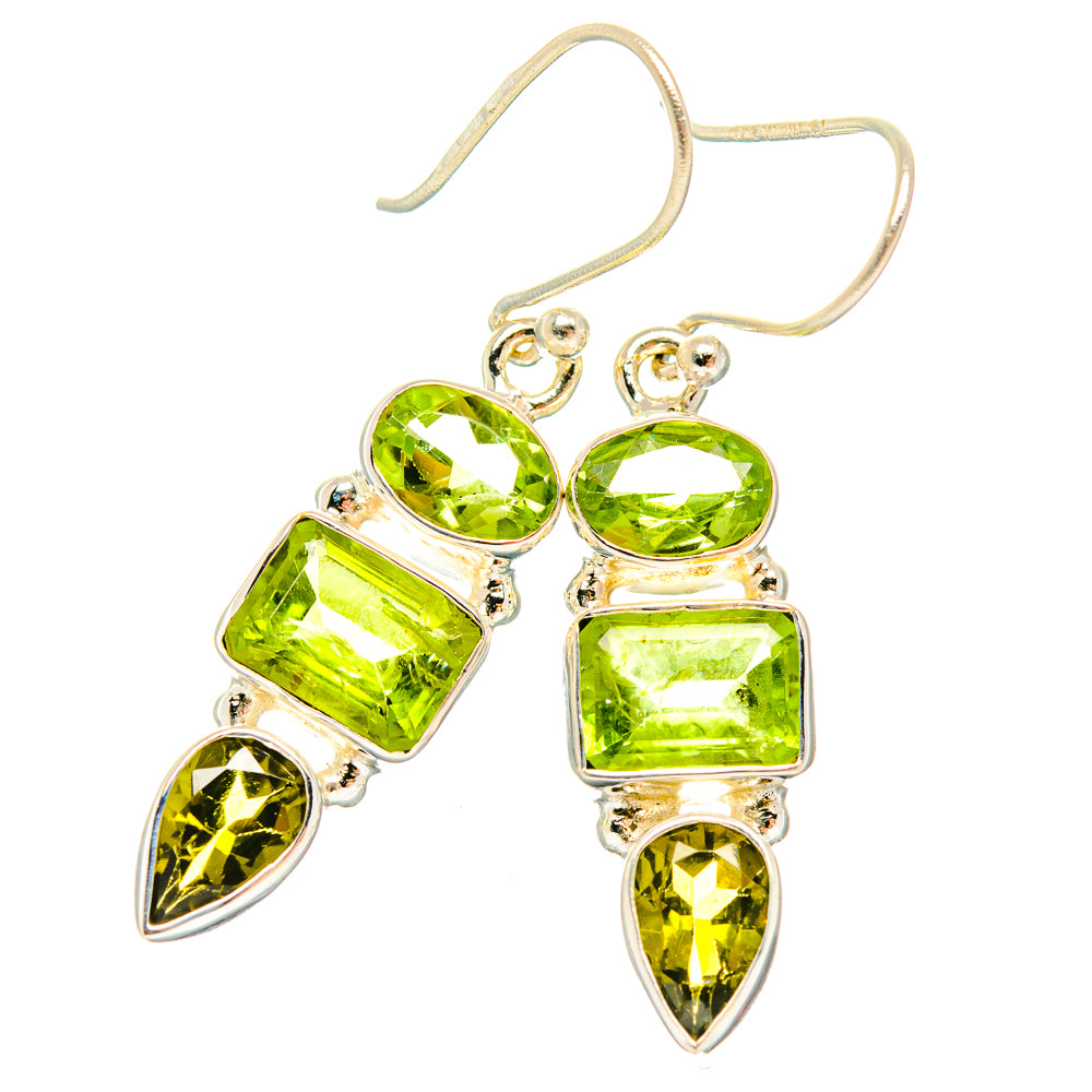Peridot Earrings handcrafted by Ana Silver Co - EARR426820 - Photo 2