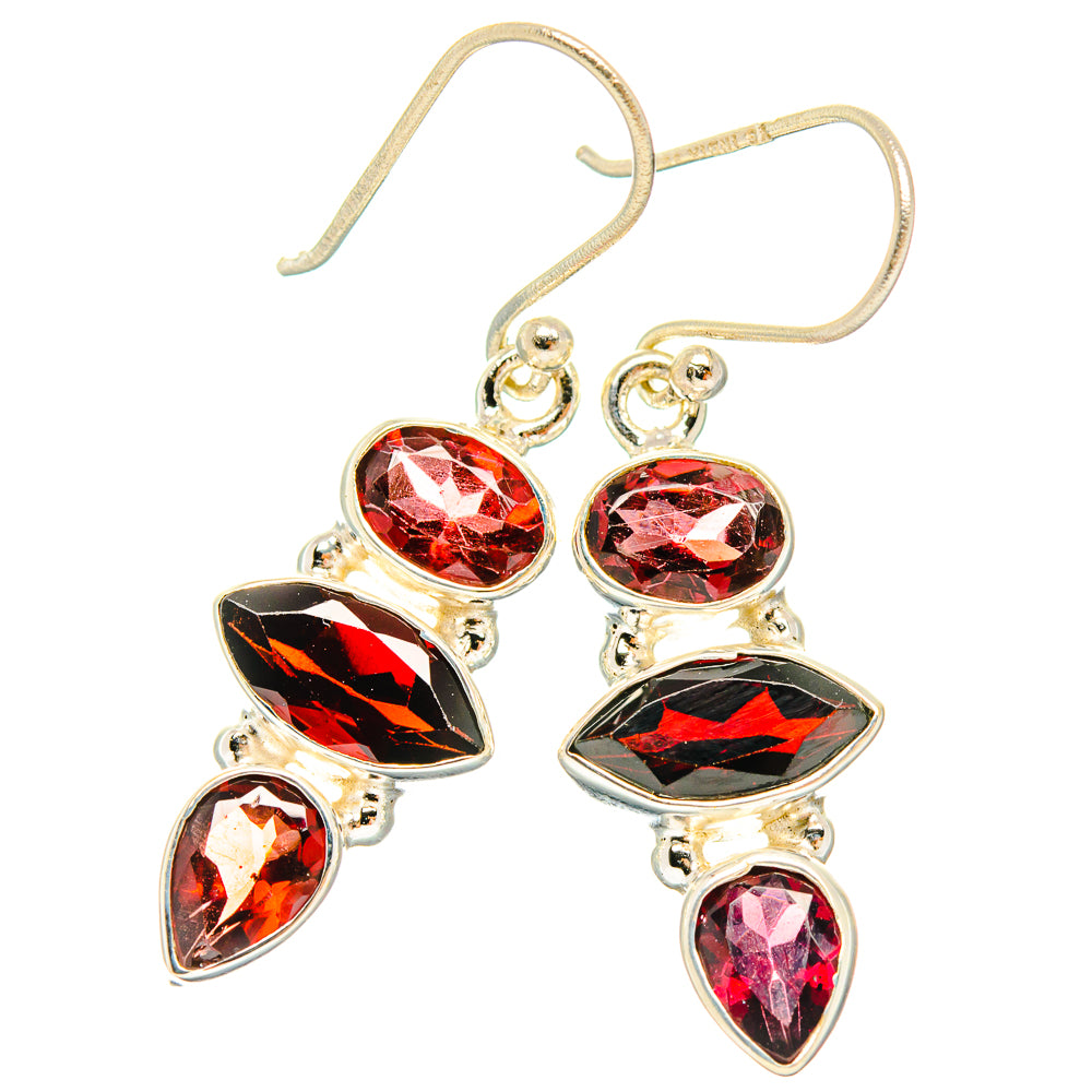 Garnet Earrings handcrafted by Ana Silver Co - EARR426825 - Photo 2