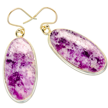 Lepidolite Earrings handcrafted by Ana Silver Co - EARR426831 - Photo 2