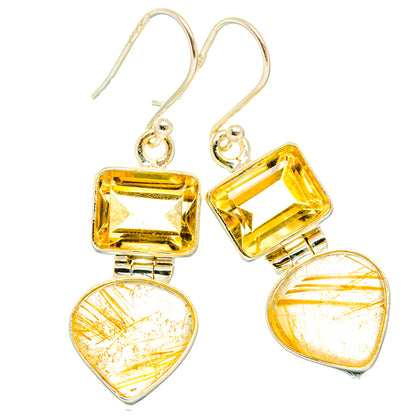 Rutilated Quartz Earrings handcrafted by Ana Silver Co - EARR426832 - Photo 2
