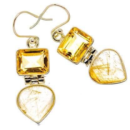 Rutilated Quartz Earrings handcrafted by Ana Silver Co - EARR426834 - Photo 2