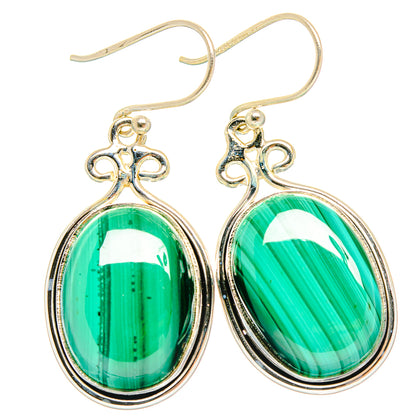 Malachite Earrings handcrafted by Ana Silver Co - EARR426860 - Photo 2