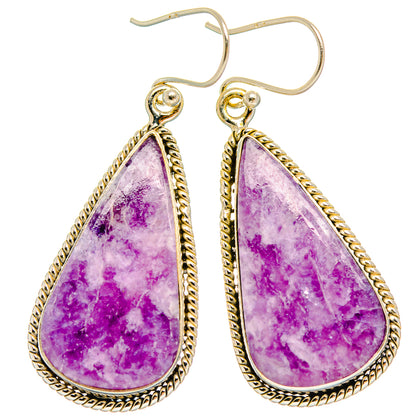 Lepidolite Earrings handcrafted by Ana Silver Co - EARR426863 - Photo 2