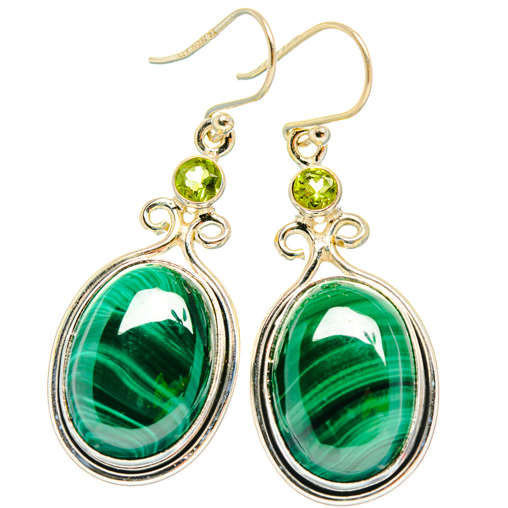 Malachite Earrings handcrafted by Ana Silver Co - EARR426884 - Photo 2