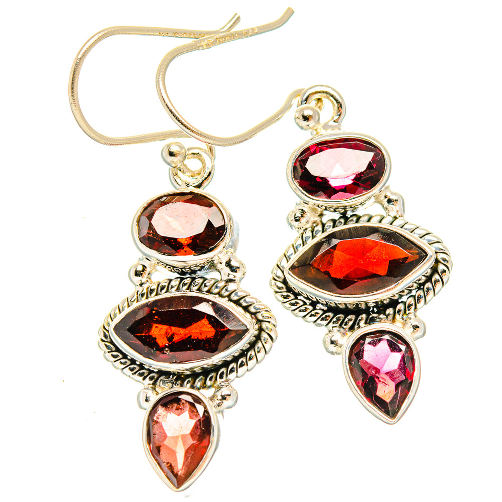 Garnet Earrings handcrafted by Ana Silver Co - EARR426892 - Photo 2