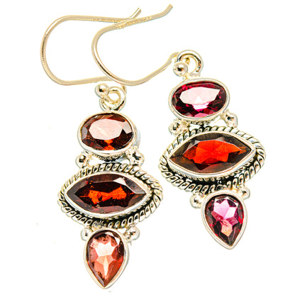 Garnet Earrings handcrafted by Ana Silver Co - EARR426892 - Photo 2