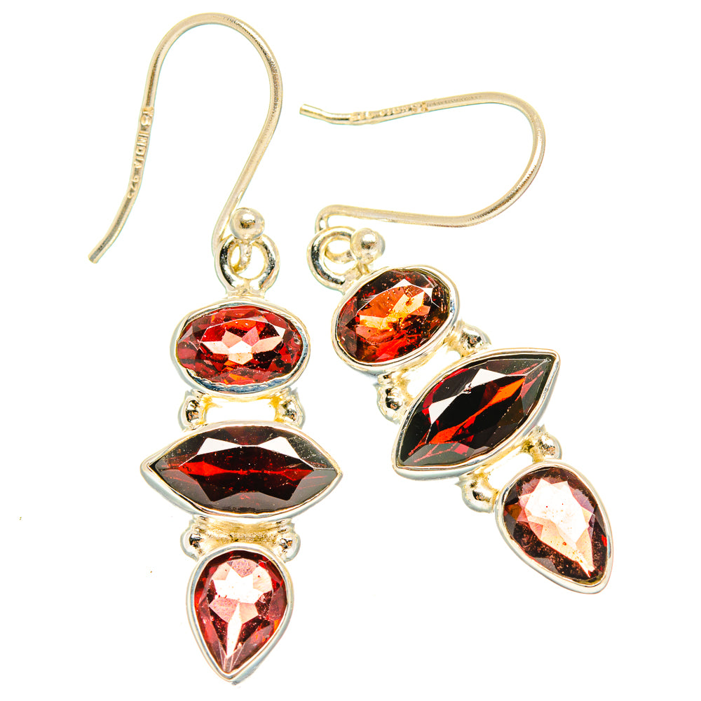 Garnet Earrings handcrafted by Ana Silver Co - EARR426896 - Photo 2