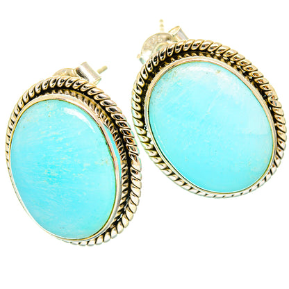 Amazonite Earrings handcrafted by Ana Silver Co - EARR426902 - Photo 2