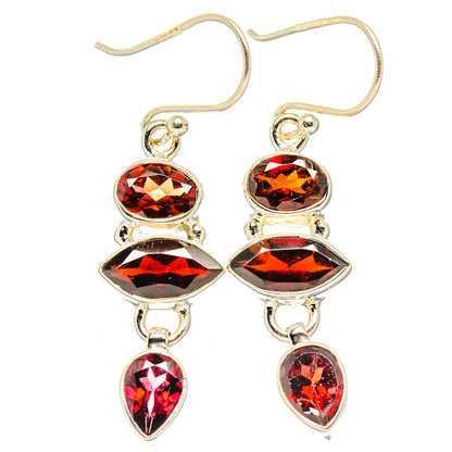 Garnet Earrings handcrafted by Ana Silver Co - EARR426904 - Photo 2