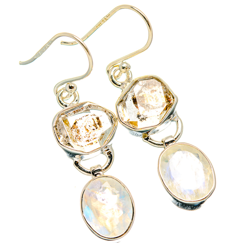 Rainbow Moonstone Earrings handcrafted by Ana Silver Co - EARR426920 - Photo 2