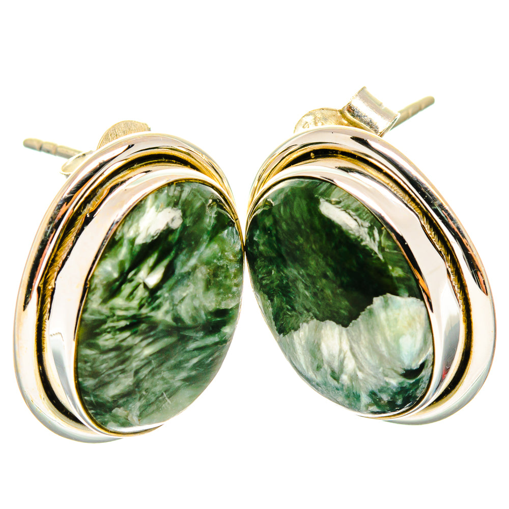 Seraphinite Earrings handcrafted by Ana Silver Co - EARR426923 - Photo 2