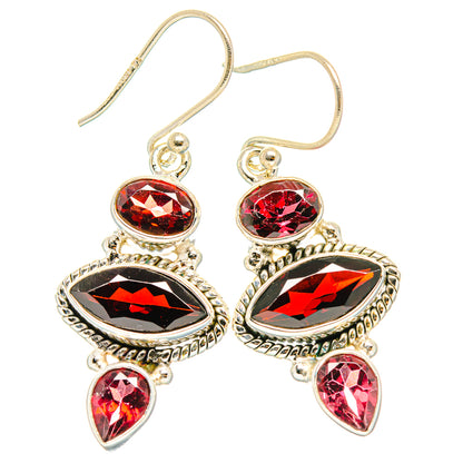 Garnet Earrings handcrafted by Ana Silver Co - EARR426935 - Photo 2