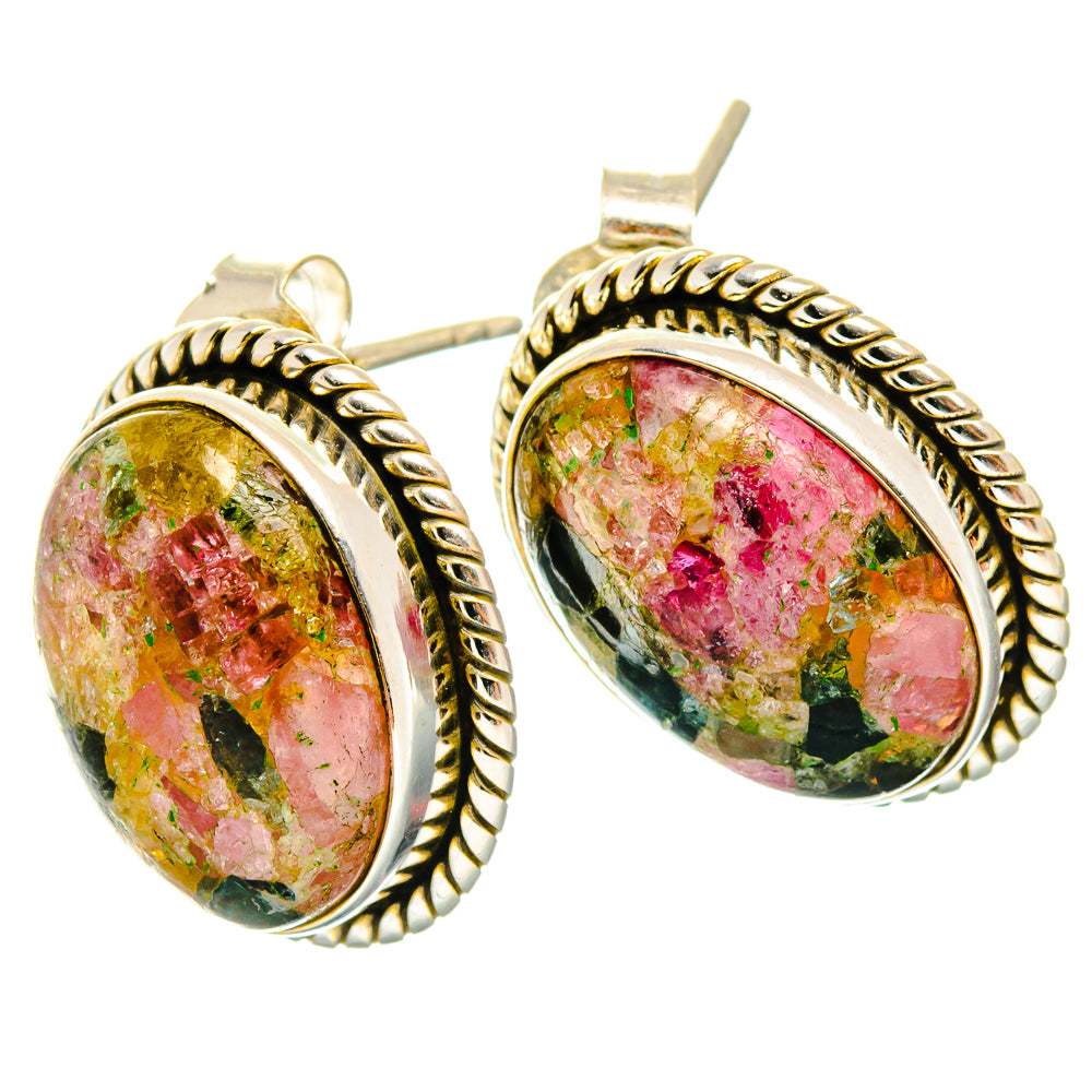 Tourmaline Earrings handcrafted by Ana Silver Co - EARR426952 - Photo 2