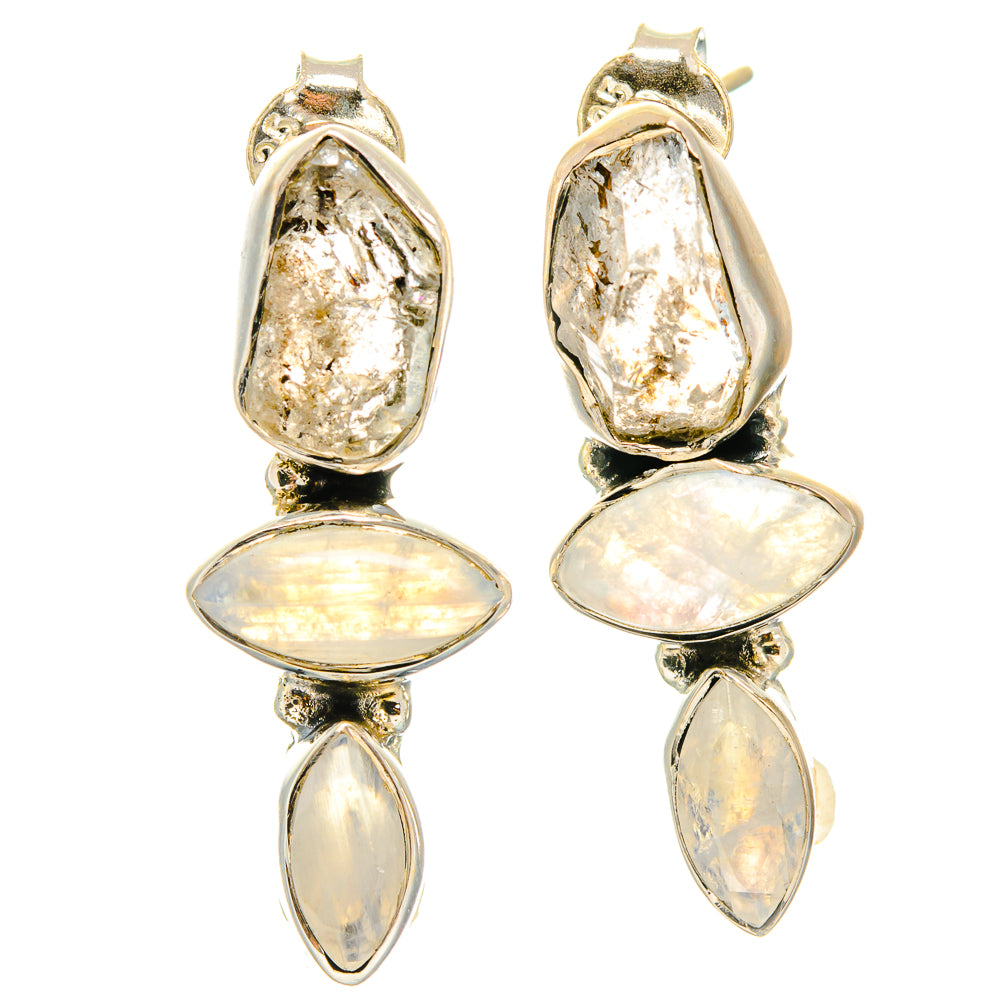 Herkimer Diamond Earrings handcrafted by Ana Silver Co - EARR426953 - Photo 2