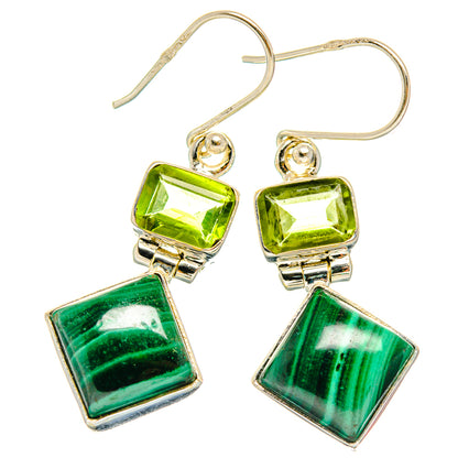Malachite Earrings handcrafted by Ana Silver Co - EARR426956 - Photo 2