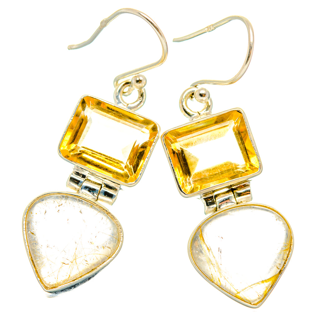 Rutilated Quartz Earrings handcrafted by Ana Silver Co - EARR426962 - Photo 2