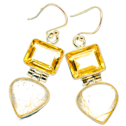 Rutilated Quartz Earrings handcrafted by Ana Silver Co - EARR426962 - Photo 2