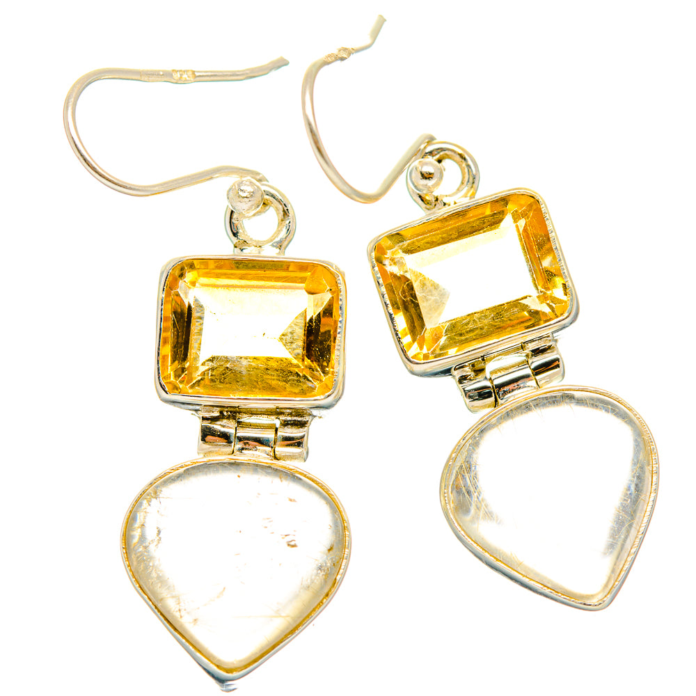 Rutilated Quartz Earrings handcrafted by Ana Silver Co - EARR426978 - Photo 2