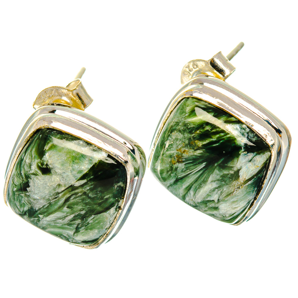 Seraphinite Earrings handcrafted by Ana Silver Co - EARR426990 - Photo 2