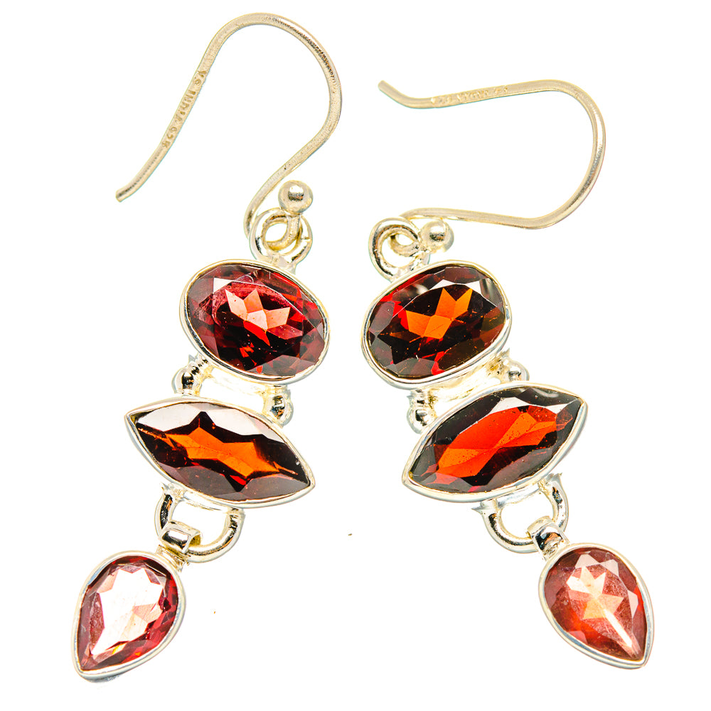 Garnet Earrings handcrafted by Ana Silver Co - EARR426997 - Photo 2