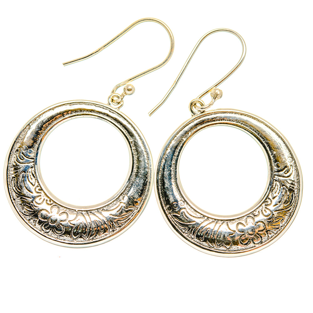 Engraved Earrings handcrafted by Ana Silver Co - EARR427005 - Photo 2