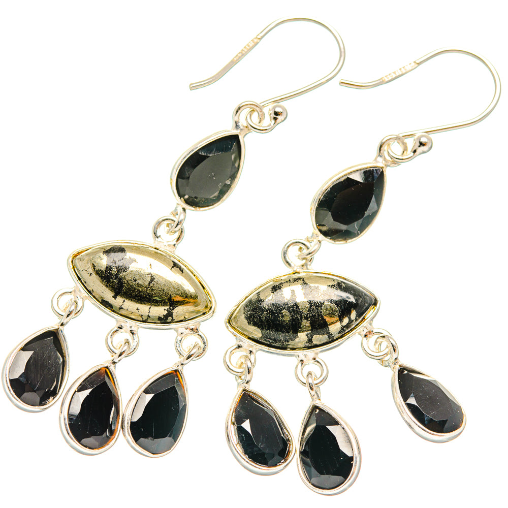 Black Onyx Earrings handcrafted by Ana Silver Co - EARR427009 - Photo 2