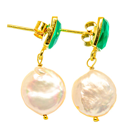 Mother Of Pearl Earrings handcrafted by Ana Silver Co - EARR427018 - Photo 2