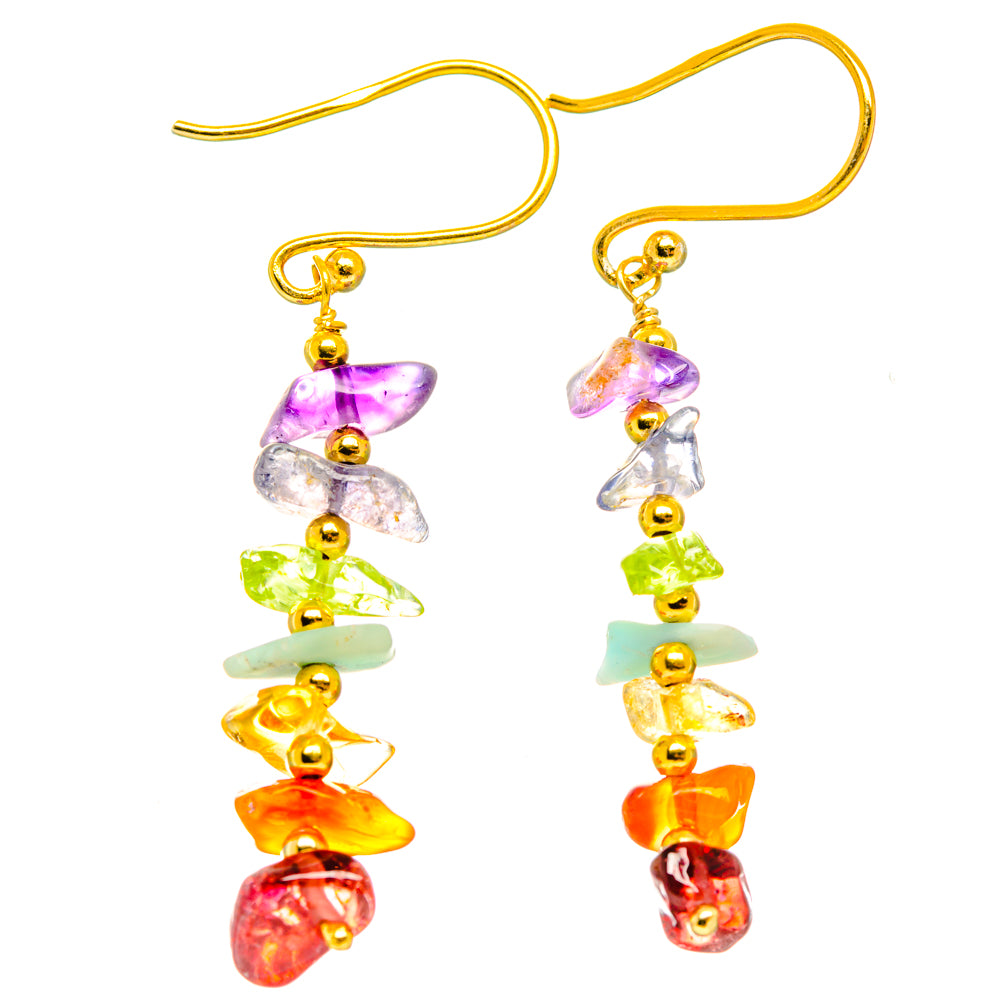 Rainbow Chakra Earrings handcrafted by Ana Silver Co - EARR427025 - Photo 2