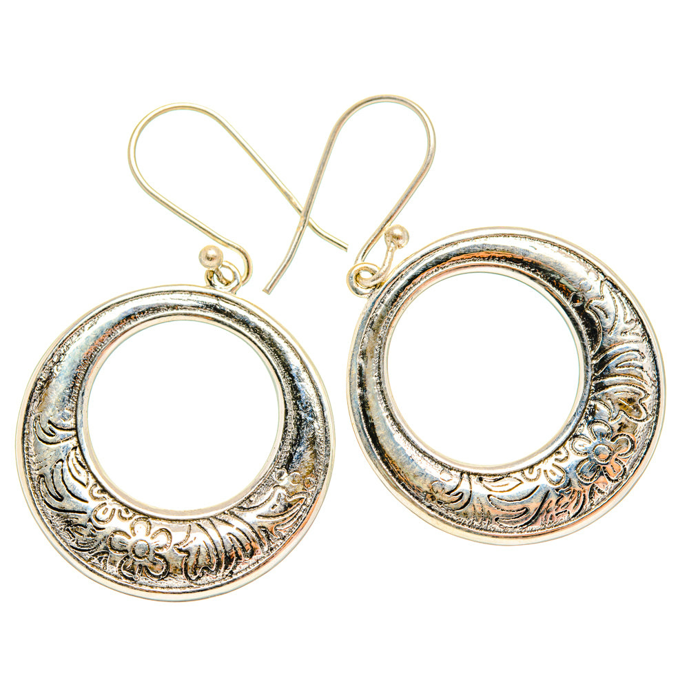 Engraved Earrings handcrafted by Ana Silver Co - EARR427053 - Photo 2