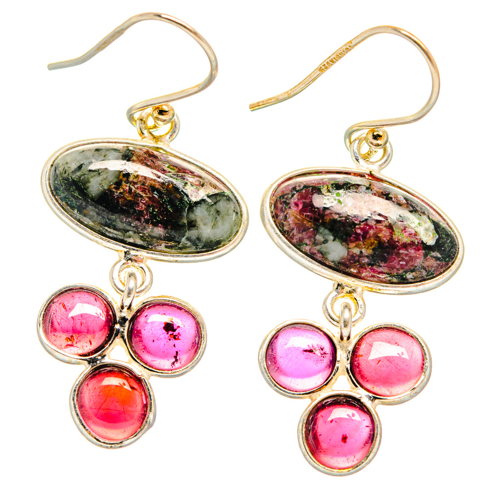 Russian Eudialyte Earrings handcrafted by Ana Silver Co - EARR427069 - Photo 2