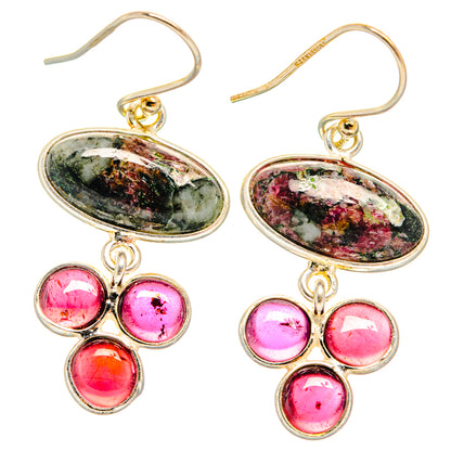 Russian Eudialyte Earrings handcrafted by Ana Silver Co - EARR427069 - Photo 2
