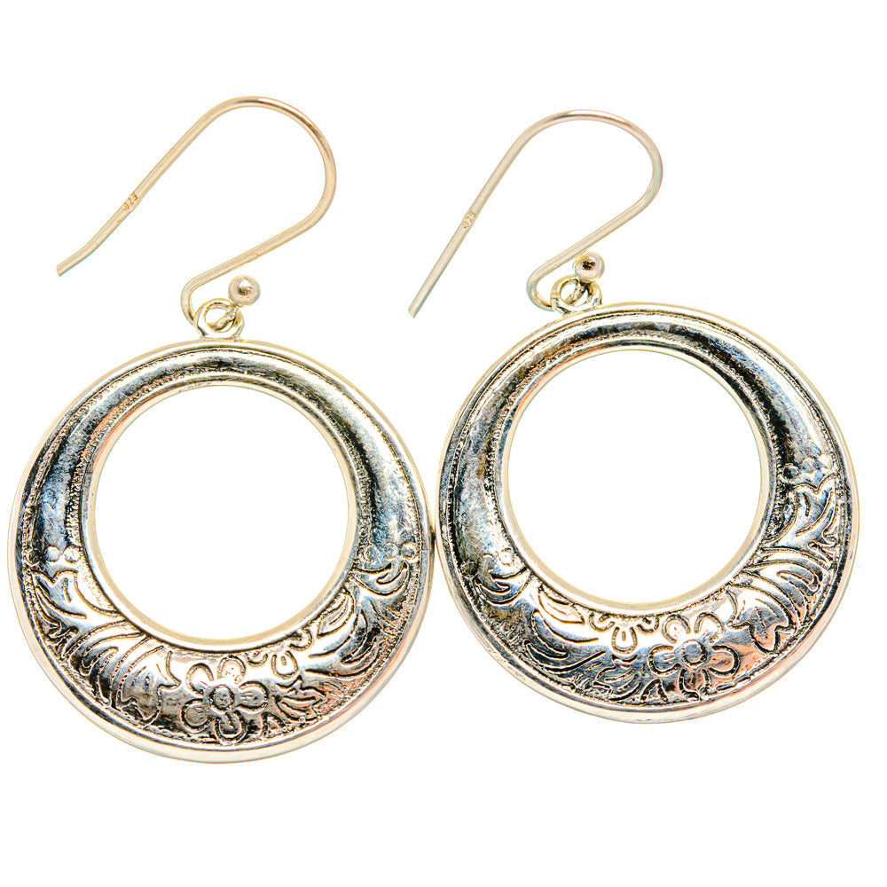 Engraved Earrings handcrafted by Ana Silver Co - EARR427075 - Photo 2