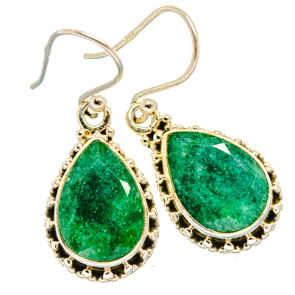 Green Sillimanite Earrings handcrafted by Ana Silver Co - EARR427089 - Photo 2