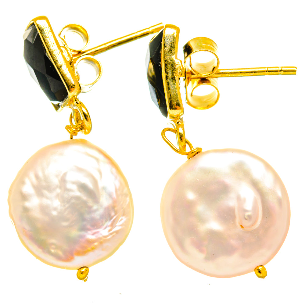 Mother Of Pearl Earrings handcrafted by Ana Silver Co - EARR427094 - Photo 2