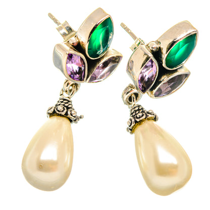Cultured Pearl Earrings handcrafted by Ana Silver Co - EARR427099 - Photo 2