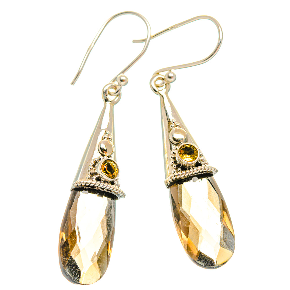 Smoky Quartz Earrings handcrafted by Ana Silver Co - EARR427106 - Photo 2