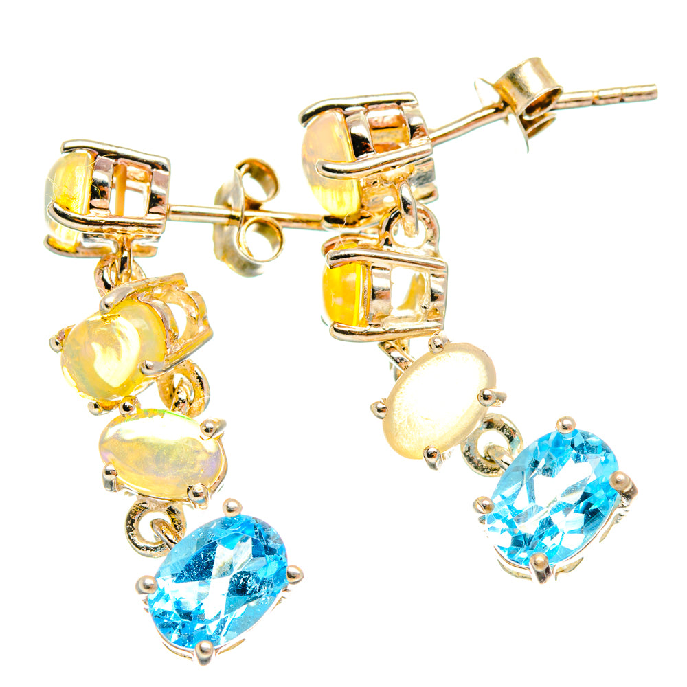 Blue Topaz Earrings handcrafted by Ana Silver Co - EARR427117 - Photo 2