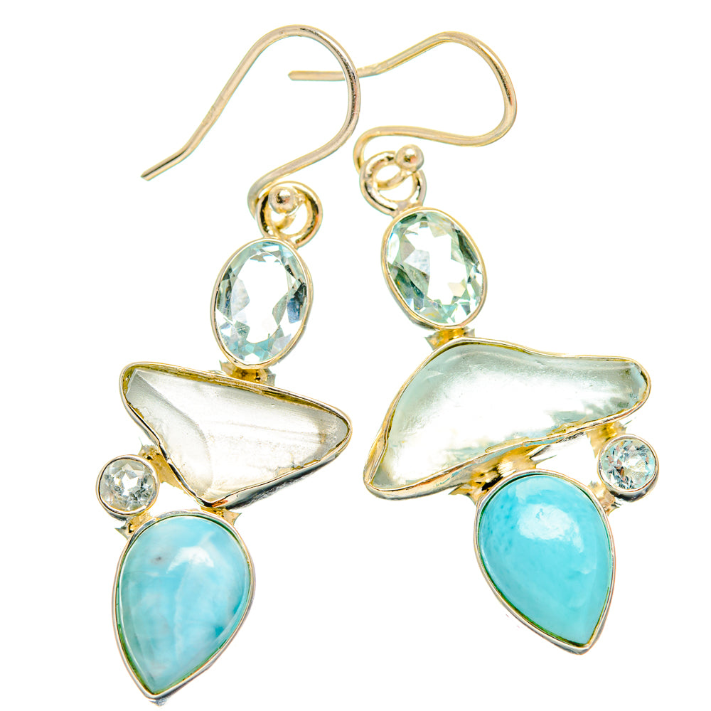 Larimar Earrings handcrafted by Ana Silver Co - EARR427120 - Photo 2