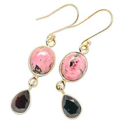 Rhodonite Earrings handcrafted by Ana Silver Co - EARR427156 - Photo 2