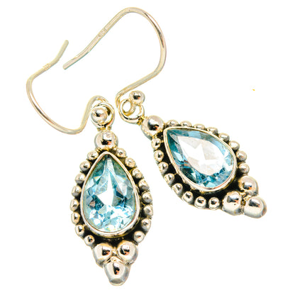 Blue Topaz Earrings handcrafted by Ana Silver Co - EARR427160 - Photo 2