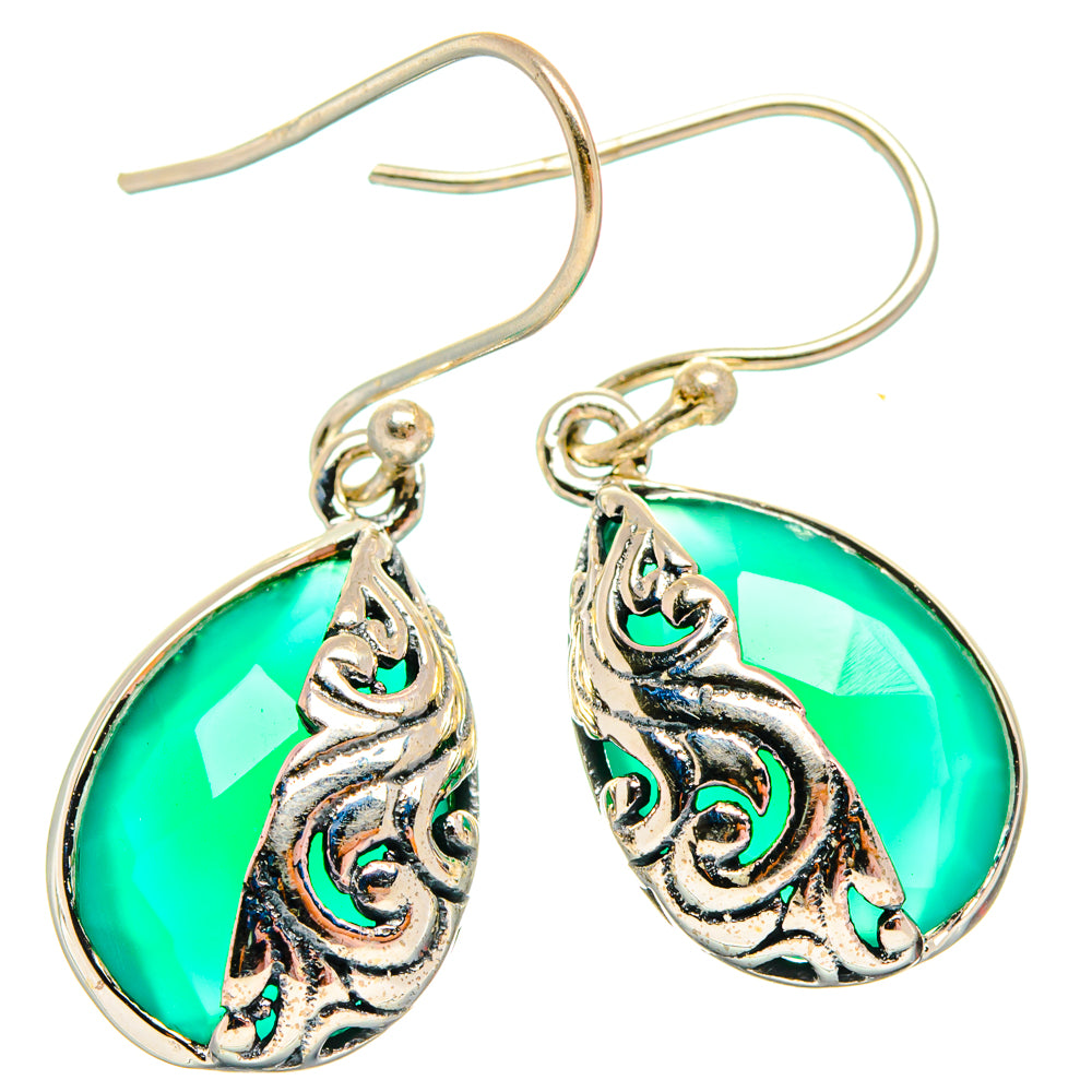 Green Onyx Earrings handcrafted by Ana Silver Co - EARR427162 - Photo 2
