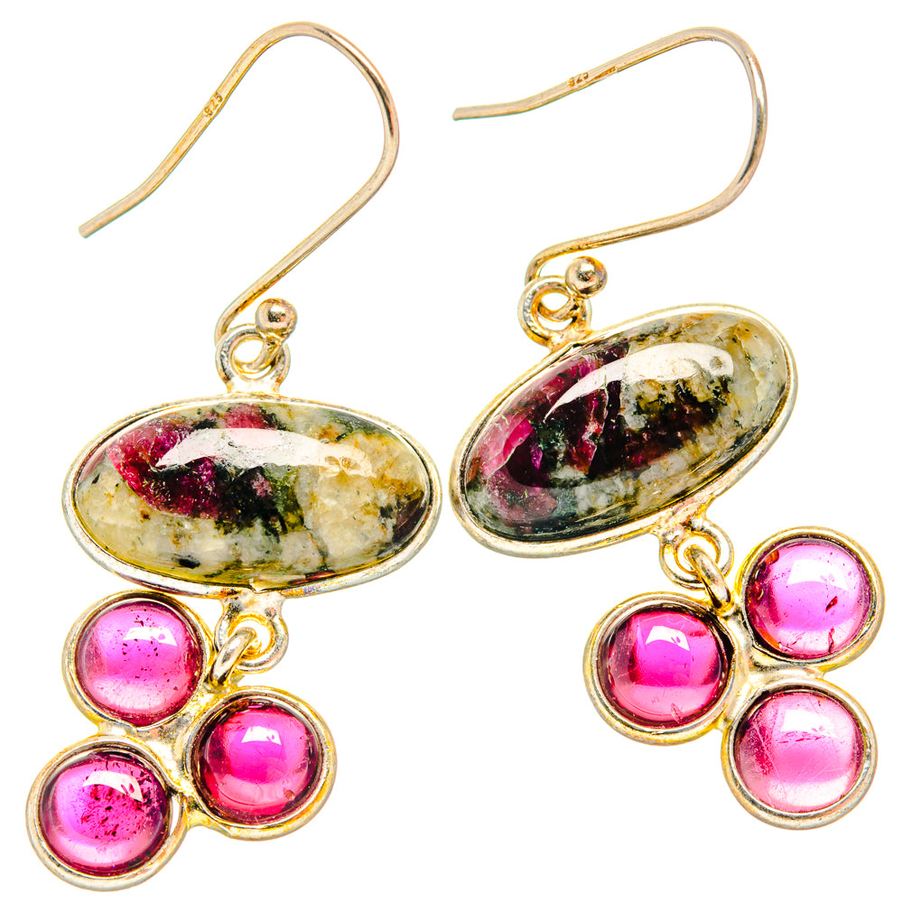 Russian Eudialyte Earrings handcrafted by Ana Silver Co - EARR427166 - Photo 2