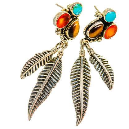 Tiger Eye Earrings handcrafted by Ana Silver Co - EARR427172 - Photo 2