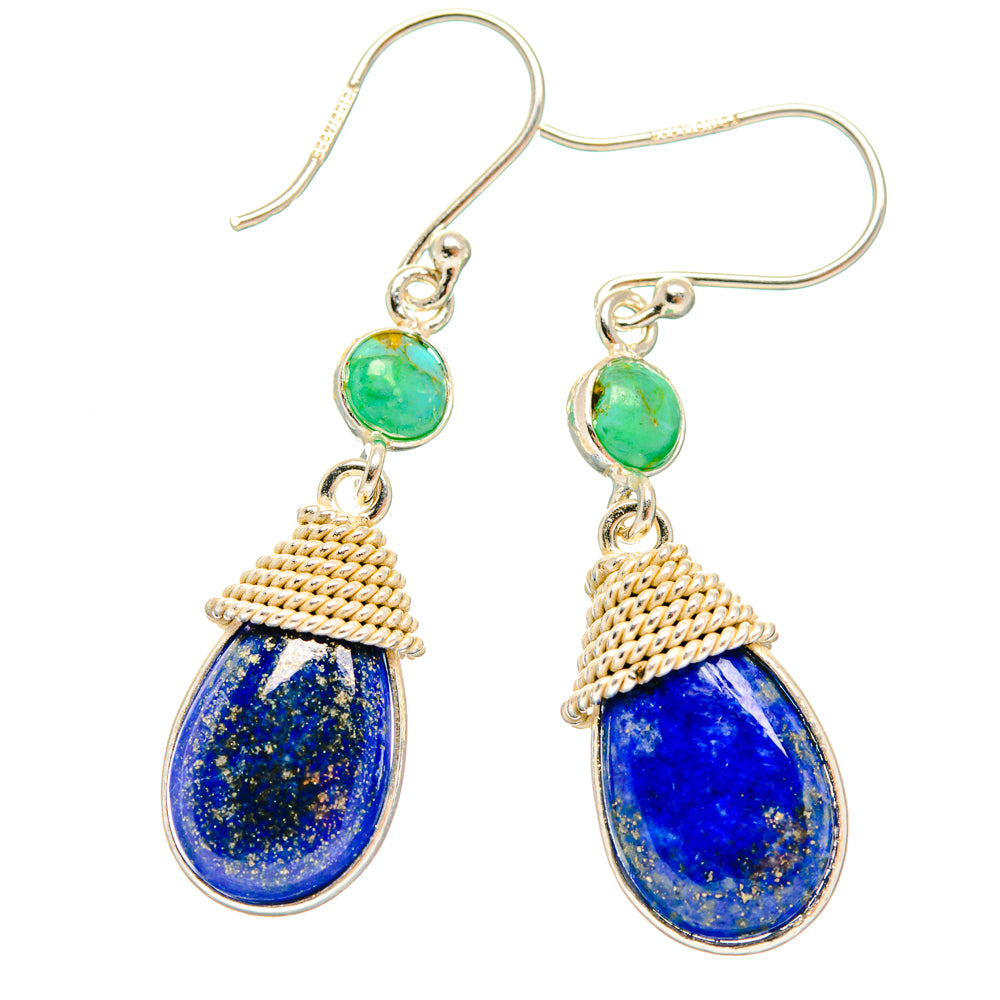 Lapis Lazuli Earrings handcrafted by Ana Silver Co - EARR427182 - Photo 2