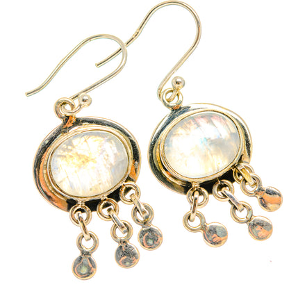Rainbow Moonstone Earrings handcrafted by Ana Silver Co - EARR427206 - Photo 2